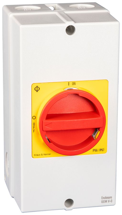 AP-Lasttrennschalter Kraus & Naimer 4P 40A 600V IP66 rot