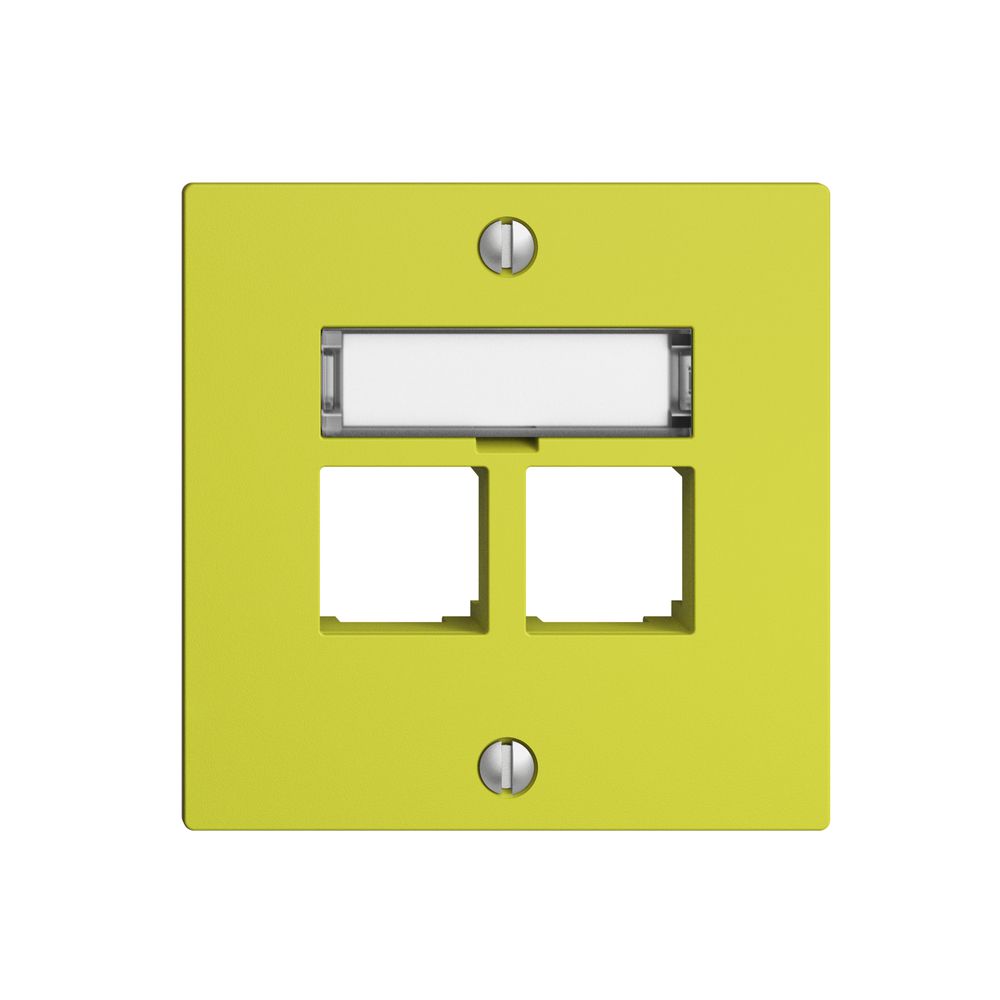 Kit di montaggio S-One EDIZIOdue F per 2×RJ45 diritto, lemon