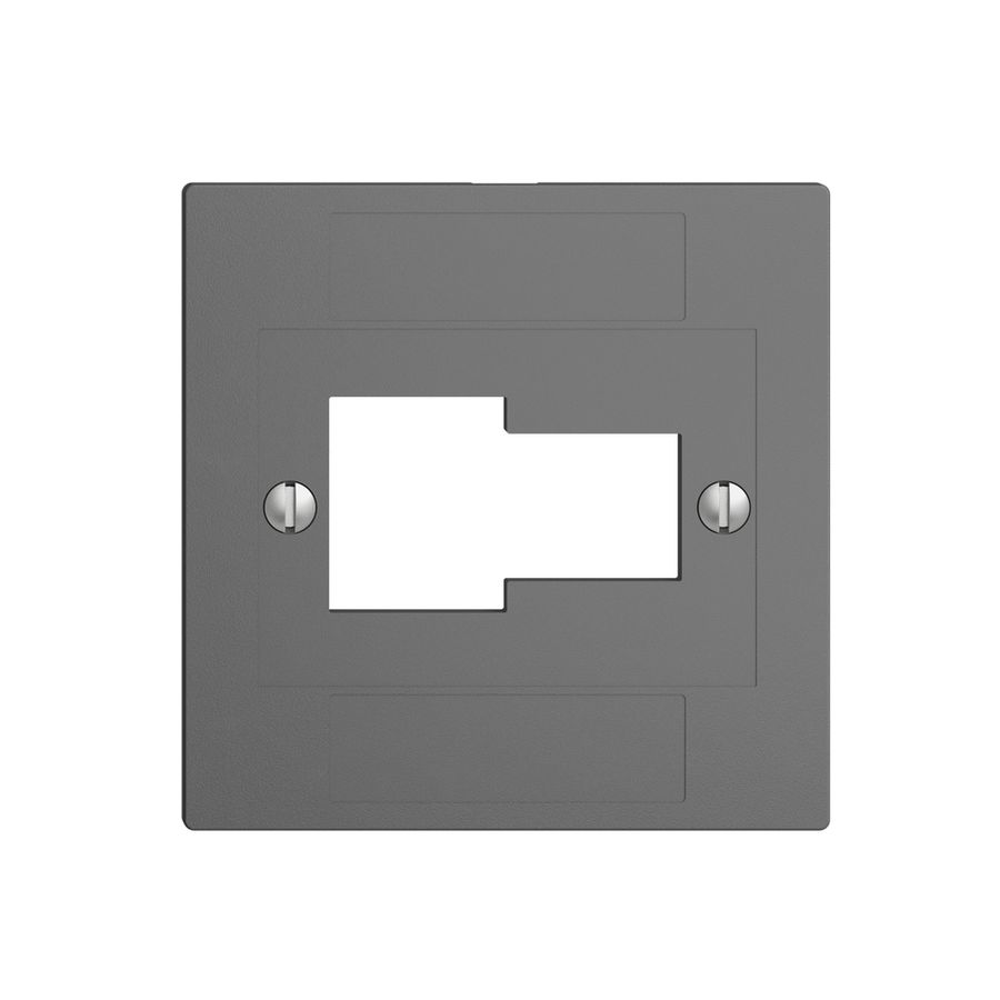 Placca frontale 1×TT,1×RJ45 grigio scuro ITplus ITM EDIZIOdue