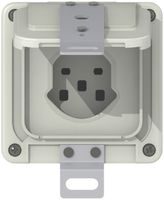 UP-Steckdose SUPRA NUP T25 hellgrau abschliessbar