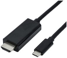 USB-C/HDMI-Kabel ROLINE 4K@60Hz (USB 3.1) schwarz 1m