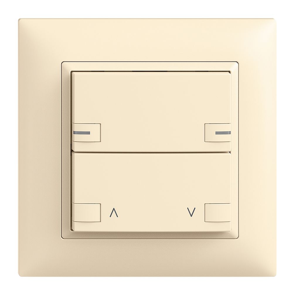 UP-Frontset EDIZIOdue zeptrionAIR Motor 1K ohne Bezeichnung mit LED vanille