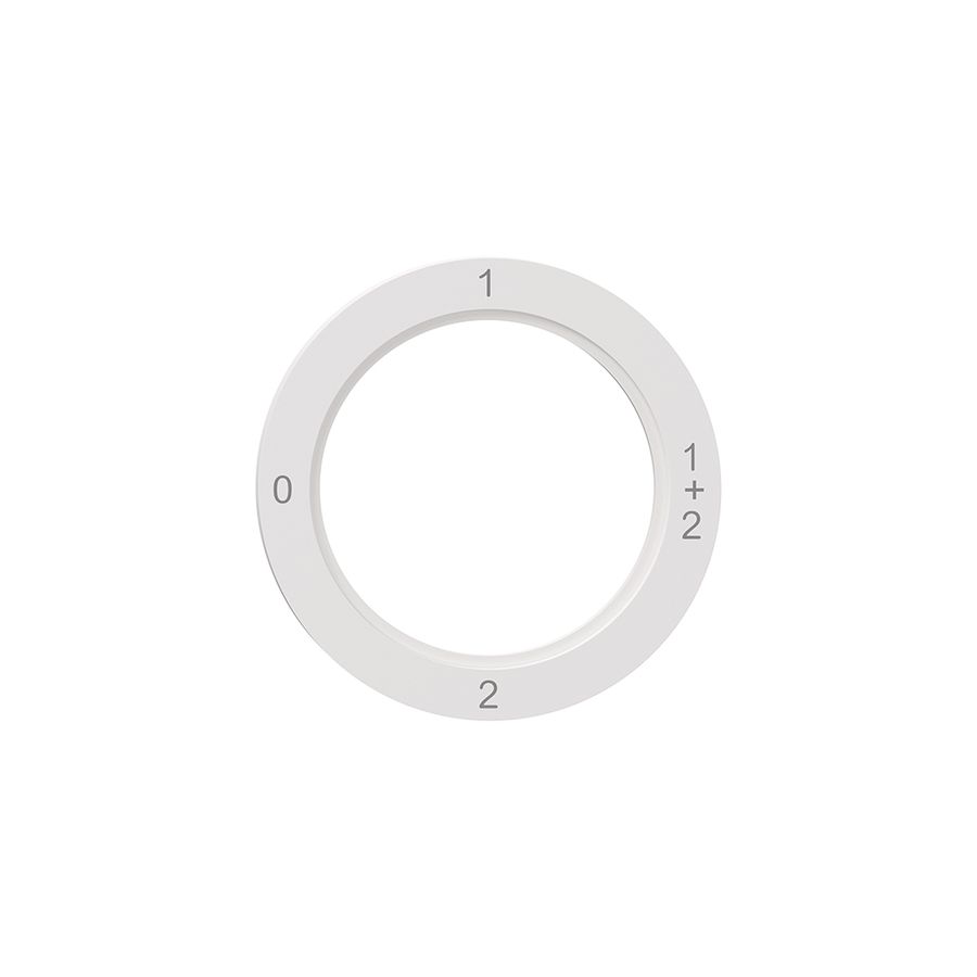 Kennscheibe NEVO, f.Drehschalter, 0-1-1+2-2, weiss