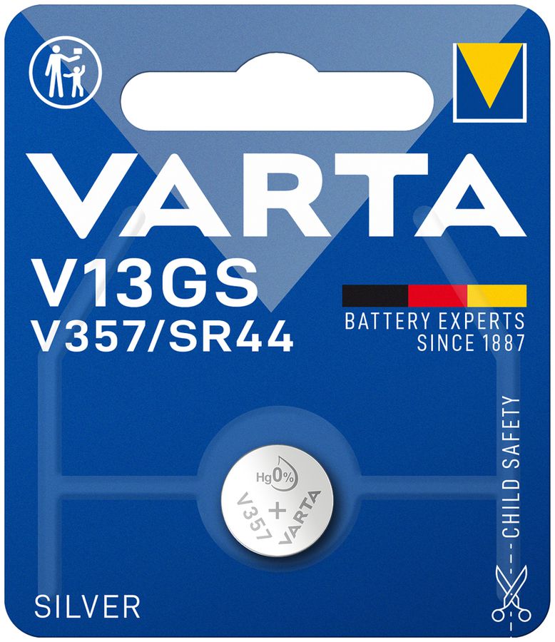 Pila bottone ossido argento VARTA Electronics V13GS 1.55V blister a 1 pezzo
