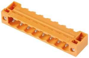 Connettore maschio Weidmüller SL brida THT 5.08mm 12L 90° 3.2mm arancione