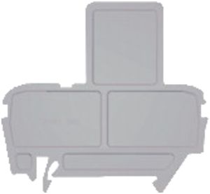 Endplatte WAGO für Sicherungsklemme 2mm dick grau