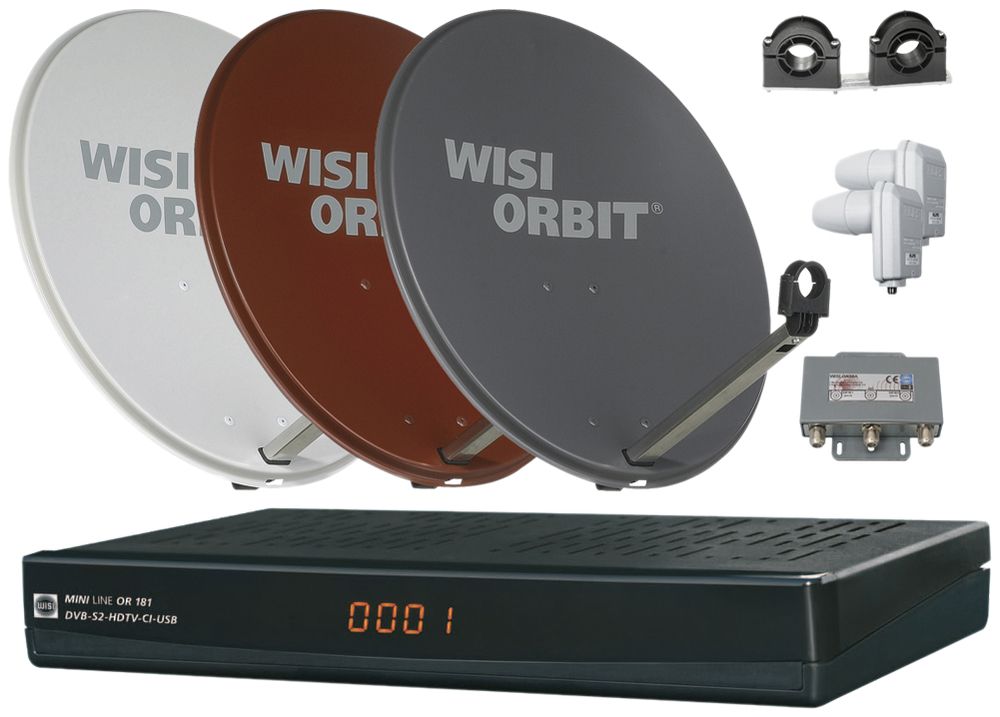 HDTV SAT-Set Orbit-Line 1-Teilnehmer, Viaccess, hellgrau