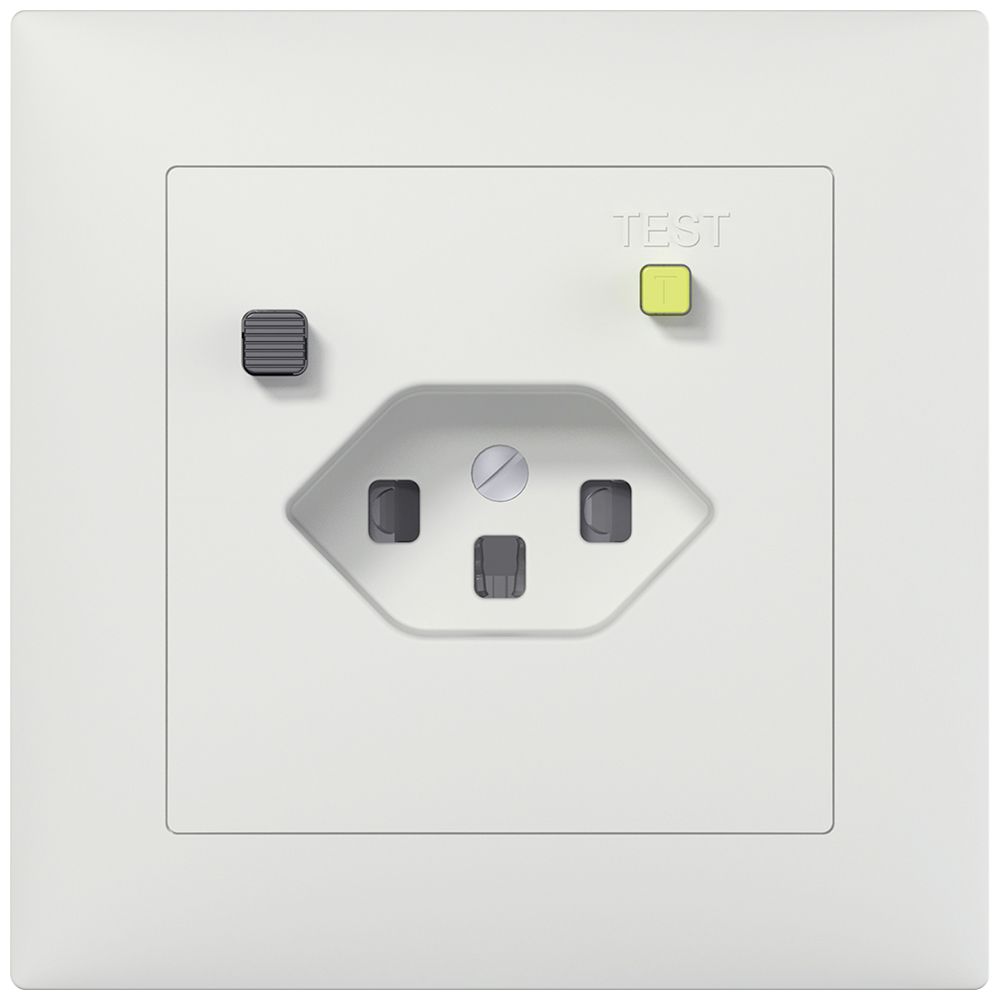 UP-FI-Steckdose SIDUS B T23 30mA, shutter, weiss