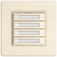 UP-Universaltaster EDIZIO.liv UNI SNAPFIX® o.LED 4× 1-Tbed.Pap.cr