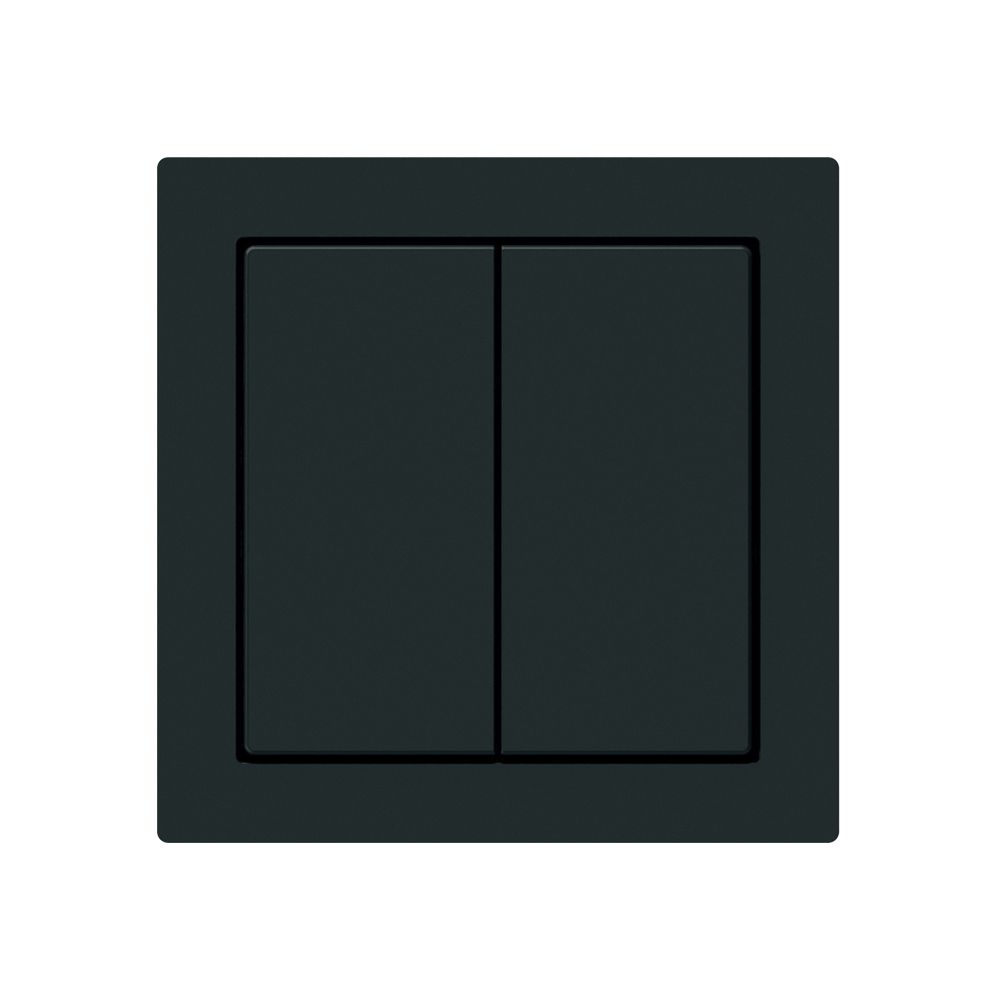 Poussoir KNX Hager BA kallysto A double 60×60mm noir