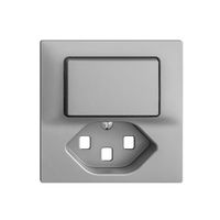 Frontset 60×60mm EDIZIOdue silver T23 für Kleinkombi