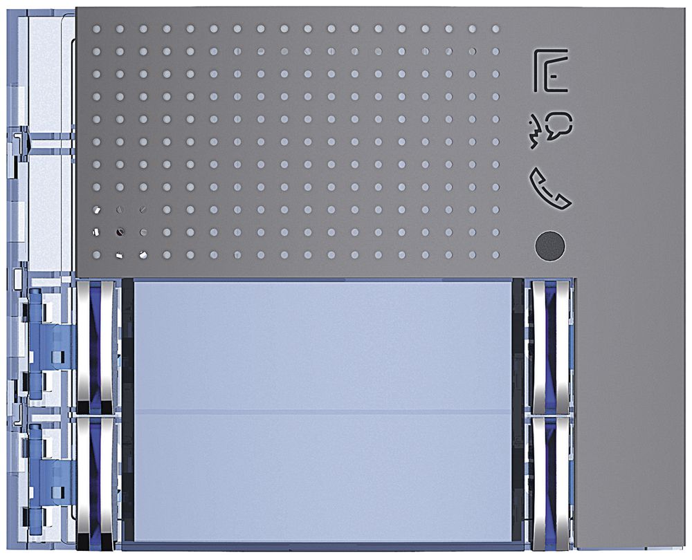 Frontblende für Tür-Lautsprecher-Modul Sfera mit 2+2 Ruftasten graphitgrau