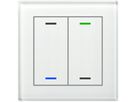 Poussoir KNX RGBW ENC MDT BE-GTL2TW.01 2t/4a temp.verre blanc "neutre"