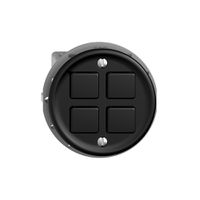 UP-Taster KNX STANDARDdue 4×mit LED RGB, mit Temperaturfühler, schwarz