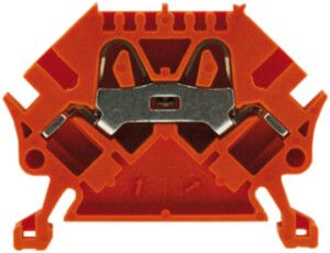 Durchgangs-Reihenklemme Woertz 0.5…4mm² 32A 800V Steckklemmansch.2×1 TH35 orange