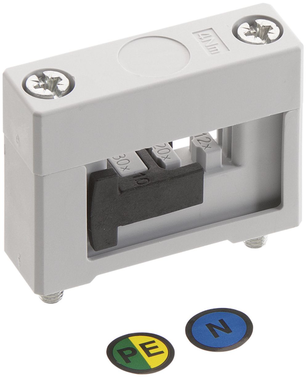 Supporto di barra collettrice 1L spessore di barra 5/10mm innestabile su R-TA3