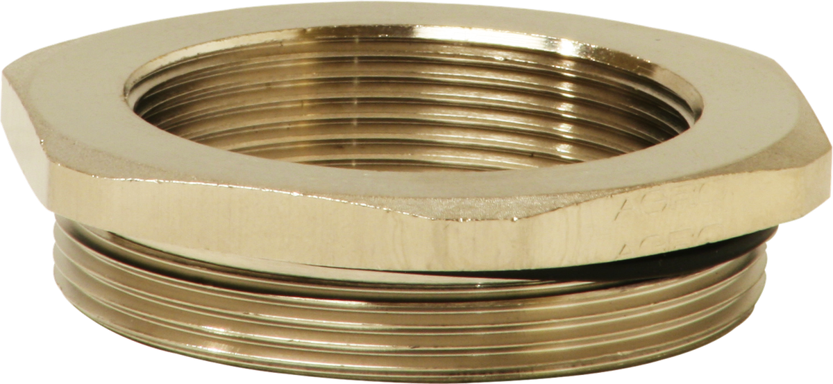 Reduktion AGRO Messing 6-kant, aussen M50×1.5 innen M40×1.5