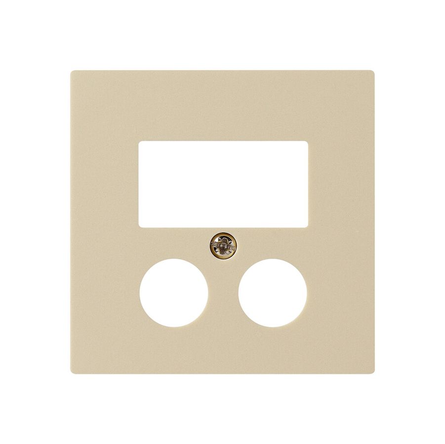 Placca frontale 2×coas+2×RJ45 kallysto HomeWay beige