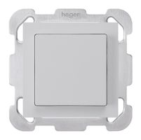 UP-Schalter kallysto 3/1L hellgrau mit Befestigungsplatte