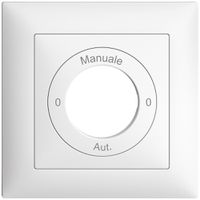 Frontset 0-Manuale-0-Aut. EDIZIOdue weiss 88×88mm für Schlüsselschalter