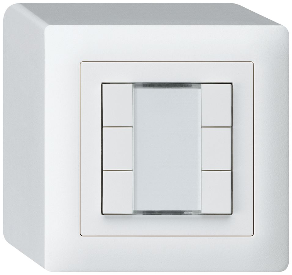 Poussoir AP kallysto KNX 6×blanc s/e-link
