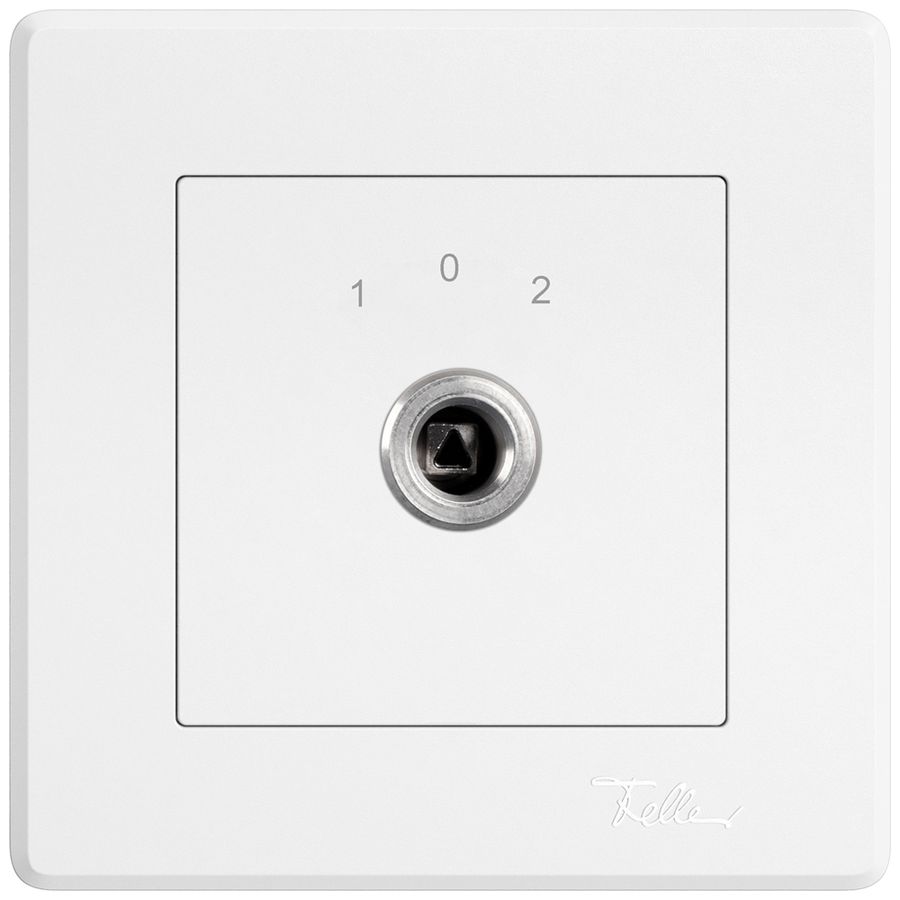 UP-Schlüsselschalter EDIZIO.liv 1P Vierkant/Dreieck 20A 690V 1-0-2 Rückzug ws