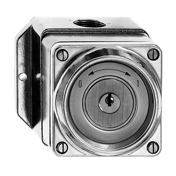 Contatto rotat. AP umid.0<-->1 Al, con serratura di sicur.