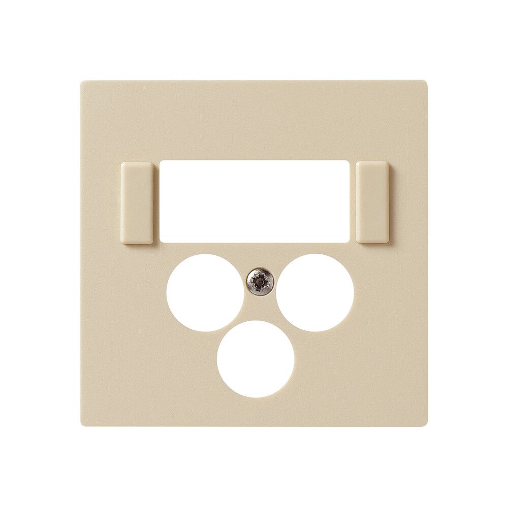 Placca frontale 3×coas+2×RJ45 kallysto multimedia R&M beige