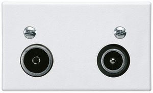 FLF-Antennendose Hager R-TV 10.5dB 2GHz weiss