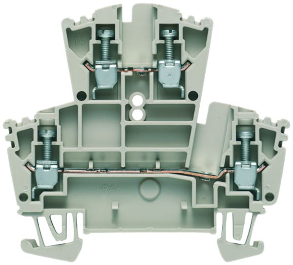 Borne multi-étage Weidmüller WDK connexion à vis 2.5mm² 2 étages beige