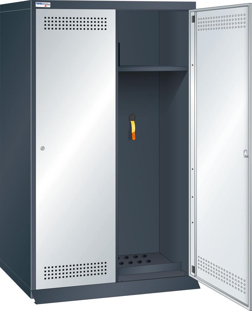 E-Rollerschrank mit Elektrifizierung (B×T×H) 1000×550×1700 mm 2 Abteile