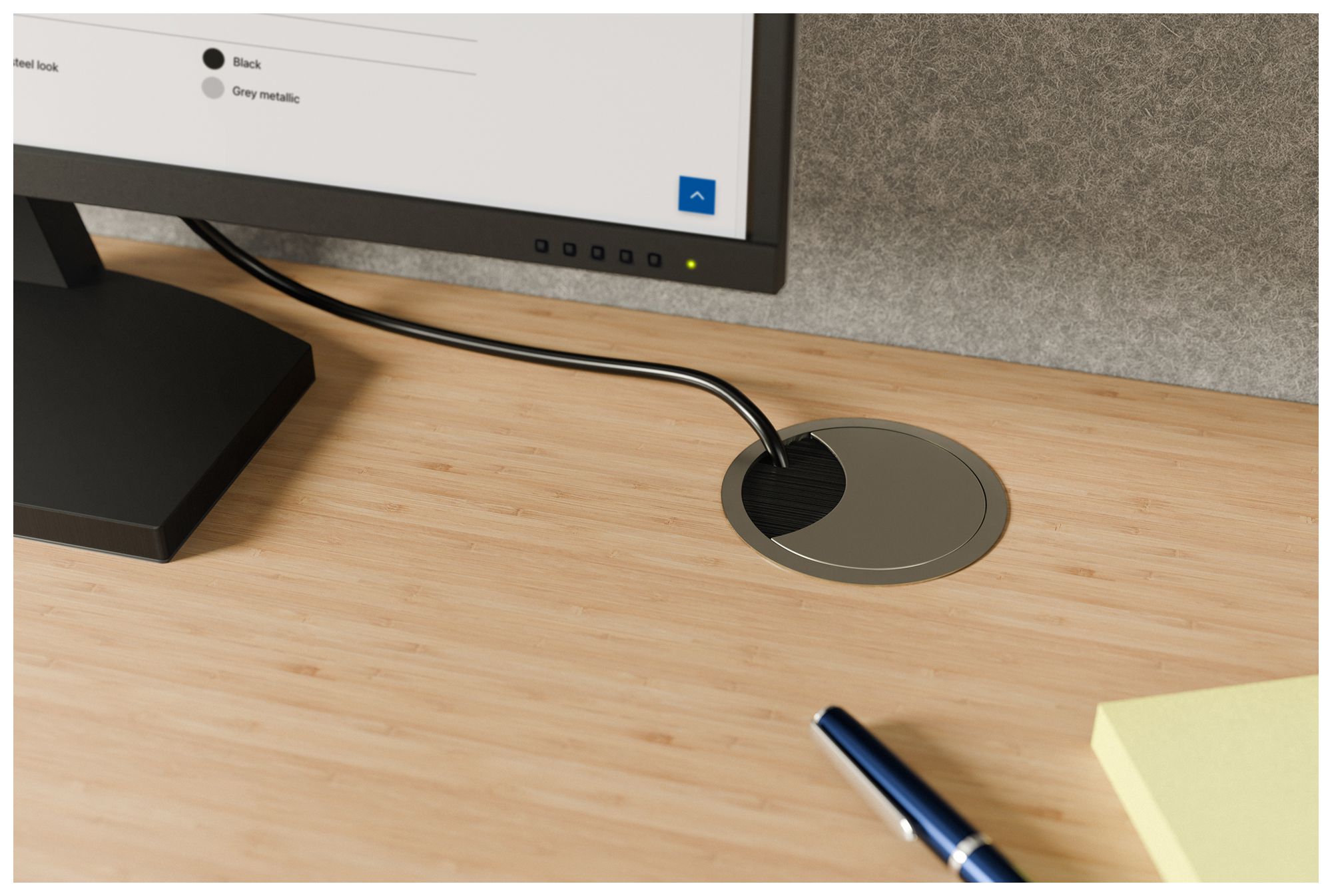 Kabelauslass BACHMANN LOOP ROUND Ø80mm Zamak Edelstahl