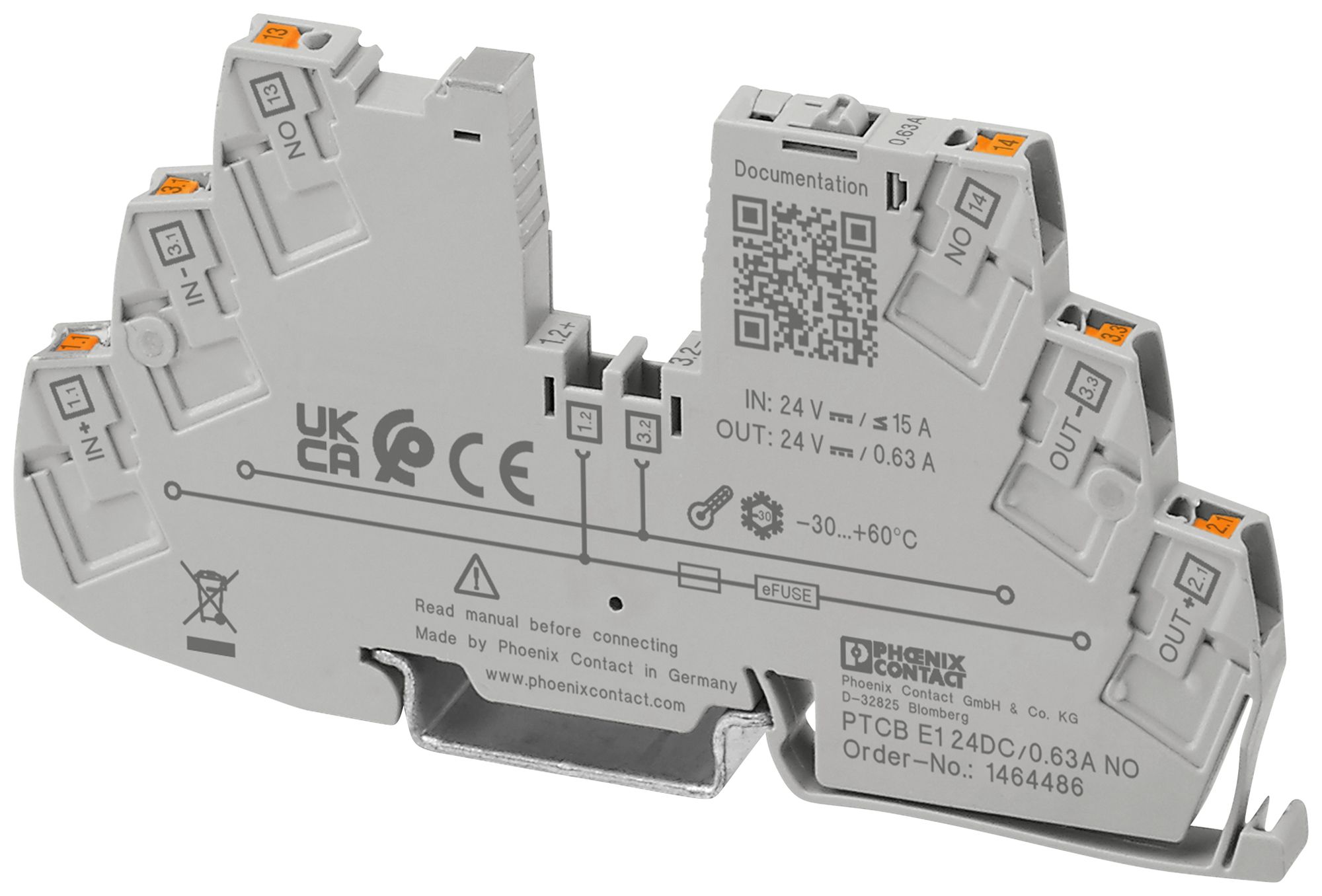 Geräteschutzschalter PX PTCB E1 24DC/0.63A NO