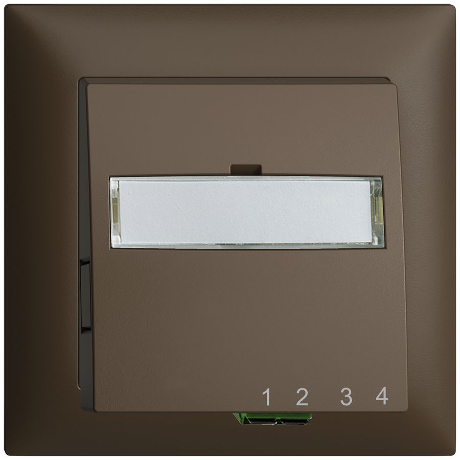 UP-Anschlussdose FTTH EDIZIOdue FH 1×LC APC Duplex FMI coffee