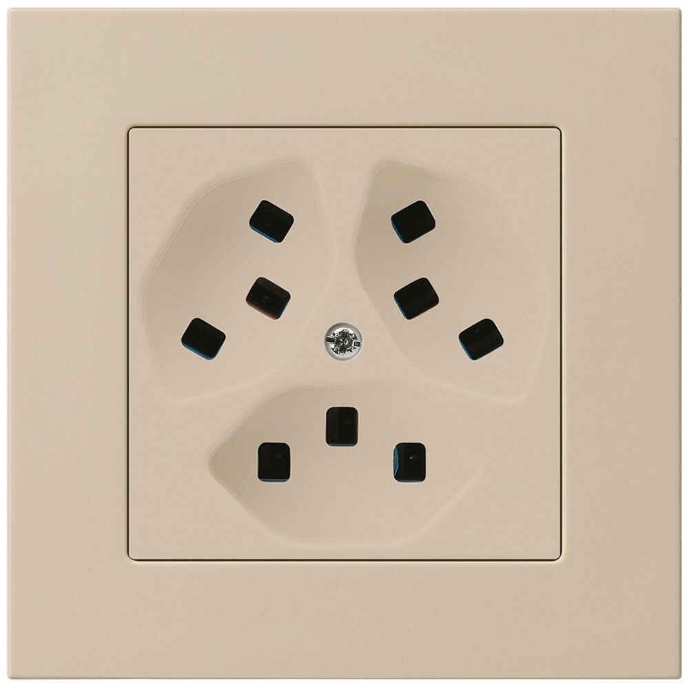 UP-Steckdose Hager kallysto.pro 3×T23 C beige