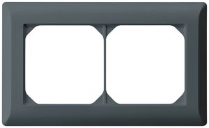 UP-Abdeckrahmen kallysto.line 1×2 anthrazit horizontal 92×152mm