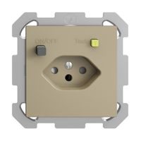 UP-Steckdose EDIZIOdue T13 FI 30mA FM, shutter, sand