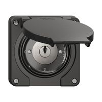 Drehschalter NEVO N.CO 1/1 L mit Schloss&2 Schlüsseln KS 0-1-1+2-2 schwarz