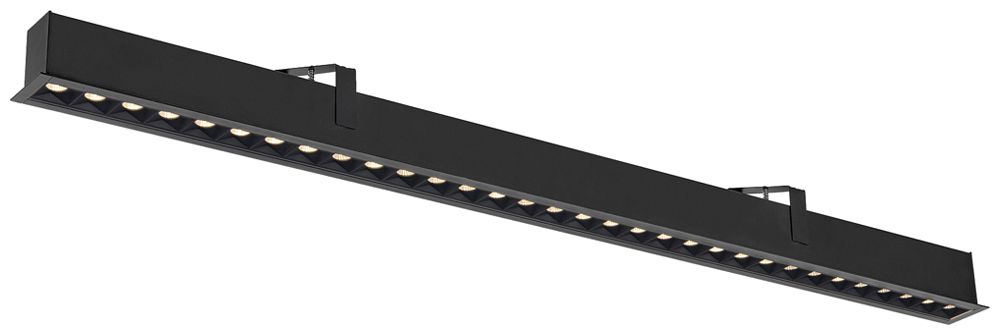 EB-LED-Deckenleuchte SLV GLENOS PRO 30W 3650lm 3000K DALI 1310×73mm schwarz