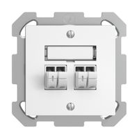 UP-Audiodose Push Type EDIZIOdue FM, 2×, Beschriftungsset, weiss