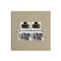 UP-Dose SOHO 2×TT/2×RJ45/u sand getr.ITplus EDIZIOdue