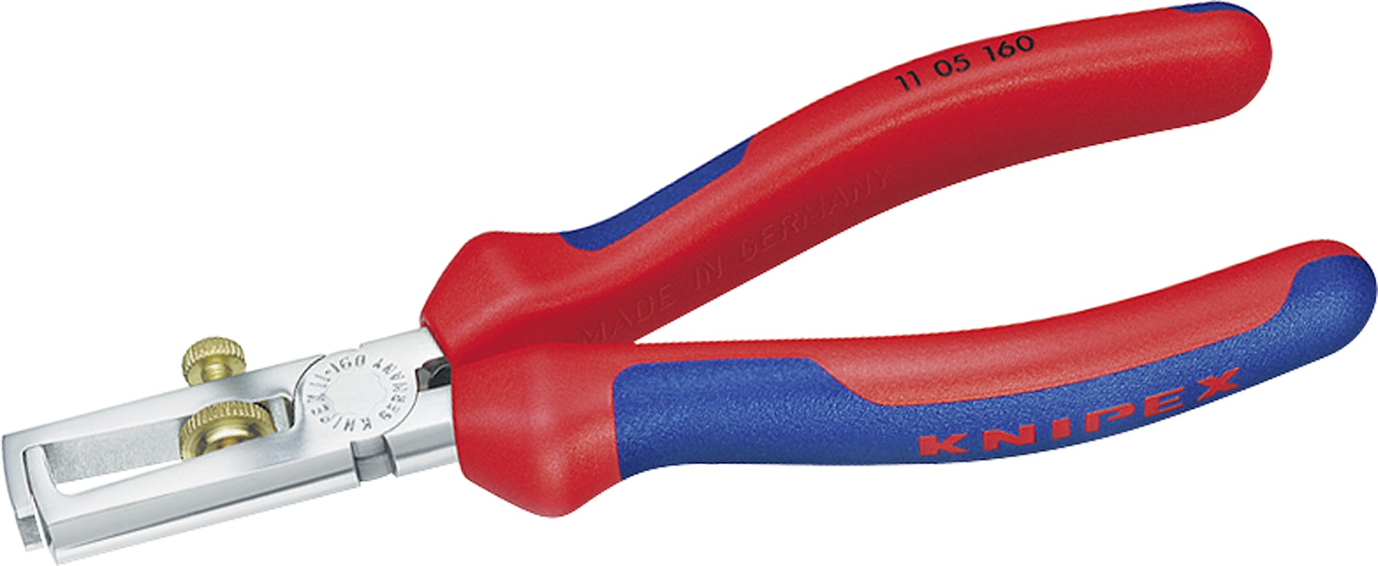 Abisolierzange KNIPEX Ø5mm/10mm² 160mm verchromt mit Mehrkomponenten-Hüllen