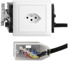 EB-Steckdose EDIZIOdue T13 L1 weiss 49…69mm Snap für Technofil