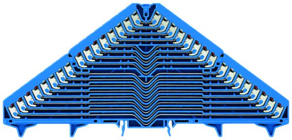 Rangierverteilerklemme Weidmüller PRV 16L PUSH IN TS35×7.5 blau, weiss/rot