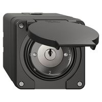 NAP-Drehschalter NEVO, 1/1 L, mit Schloss&2 Schlüsseln, KS, 0-1-1+2-2, schwarz