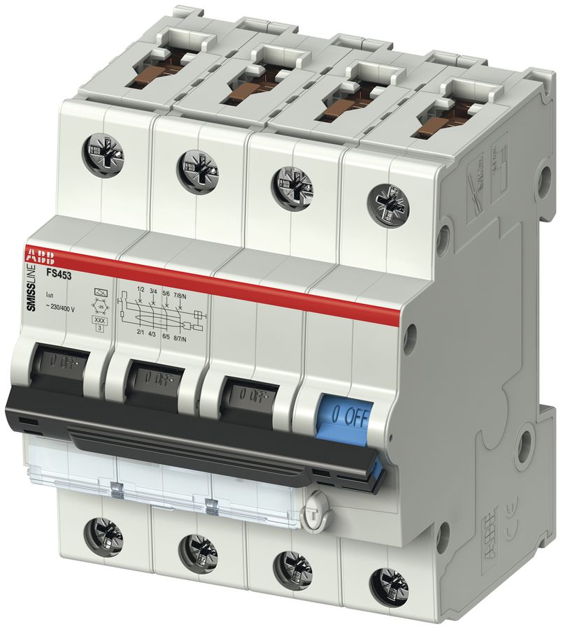 Fehlerstrom-/Leitungsschutzschalter SMISSLINE-CLASSIC C 32A 10kA 4P 30mA