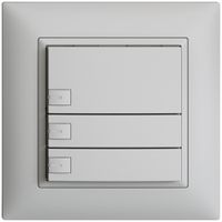Pulsante INC KNX 3×EDIZIOdue grigio chiaro RGB con LED