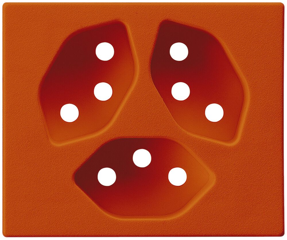Frontplatte zu FLF-Steckdose Hager 3×Typ 13 Z orange