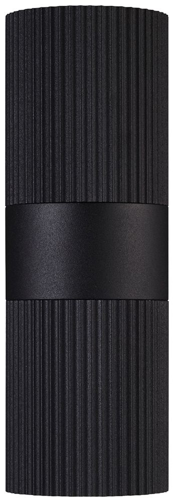 Applique Nordlux Kyklop Ripple 2×GU10 25W IP54 Ø86×140mm noir