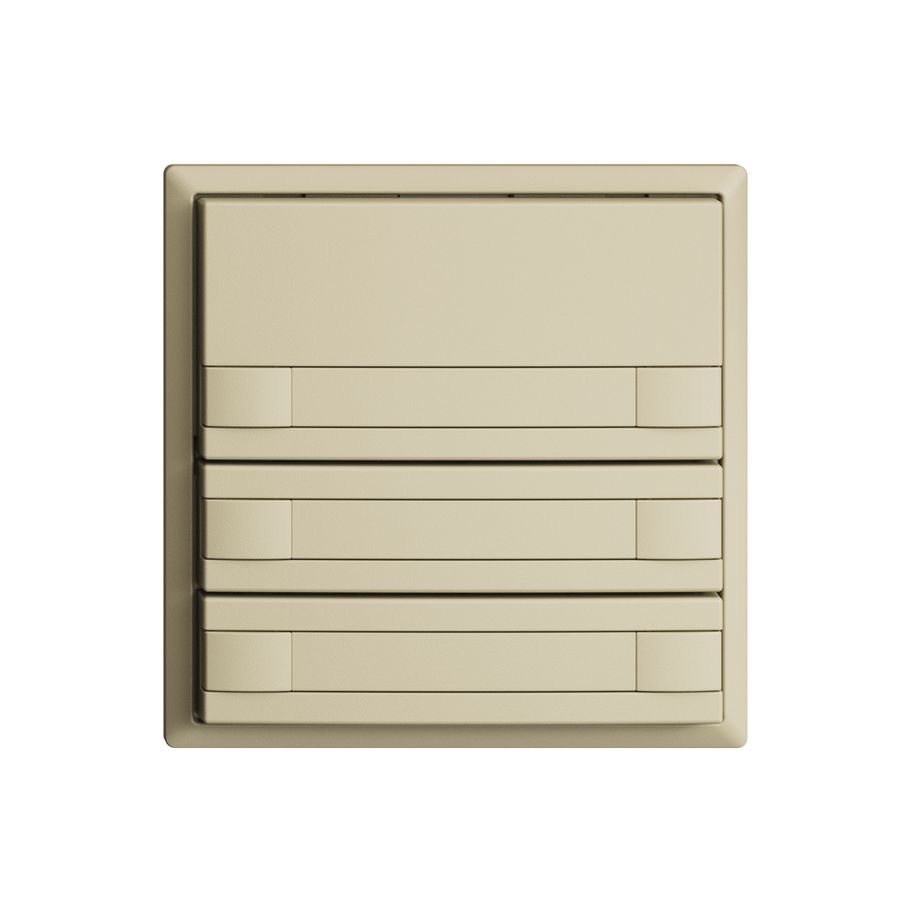 Poussoir KNX RGB EDUE, 250mW, s.LED, a.papier, 3×poussoir, comm.2×touches, van